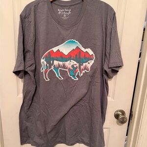 Rowdy Crowd Clothing Gray Buffalo Graphic Tee
